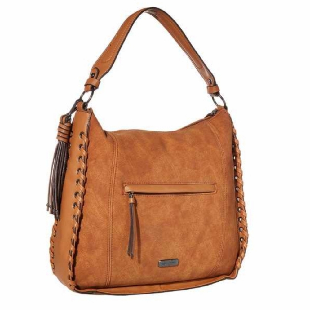 Jessica Simpson Cognac Mila Hobo Handbag